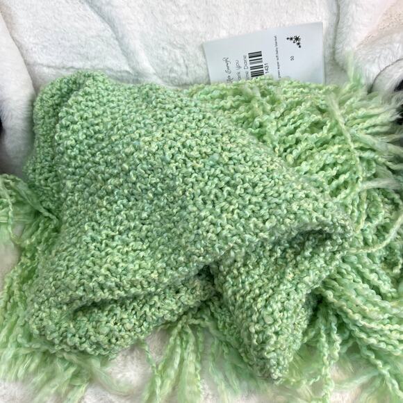 Handmade USA Baby Afghan or lap blanket 80 x 100" lime green new super soft - Picture 2 of 4